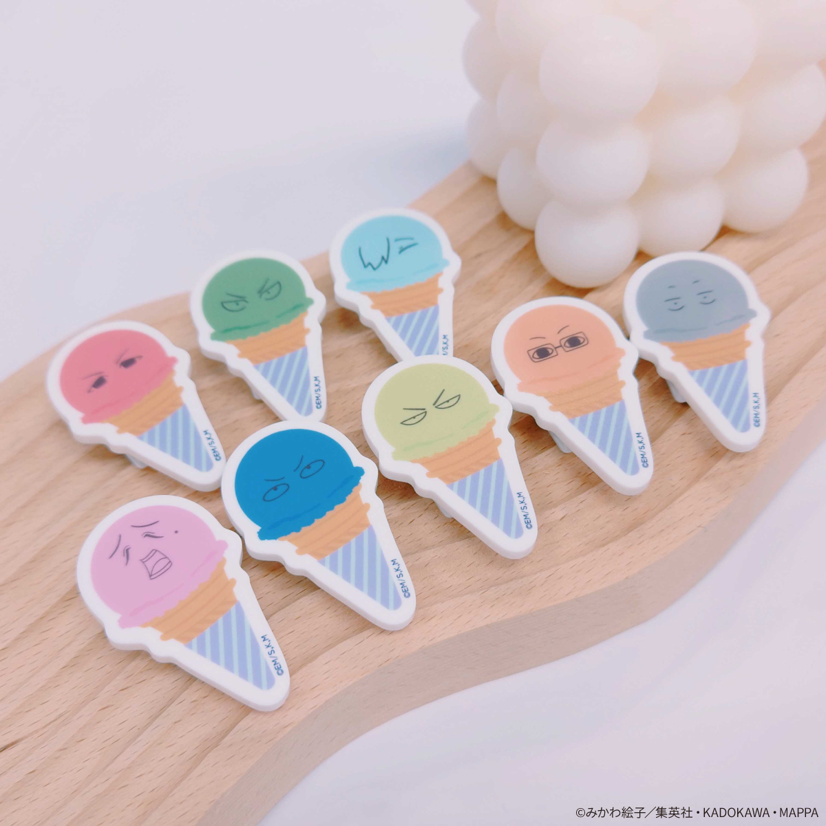 mixxgarden's tweet image. TVアニメ『忘却バッテリー』×mixx garden
🌞 Summer ICE CREAM Cafe🍧
〘グッズ紹介〙
✨アクリルクリップ✨
キャラそっくりのアイスがクリップに🎶
ぬいぐるみに持たせてもかわいい☺️
🔻コラボ詳細
mixxgarden.com/event/boukyaku…
🔻グッズ通販
eimo.jp/page/343
#忘却バッテリー #ミクガ