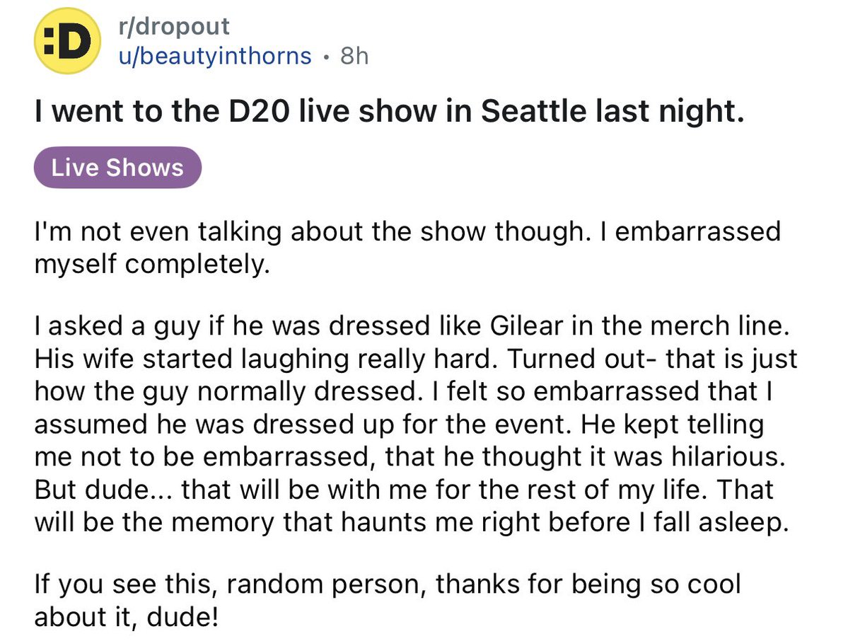 dylanmatt's tweet image. Insanely jealous, being mistaken for a Gilear cosplayer is possibly the funniest thing that can happen to an adult man