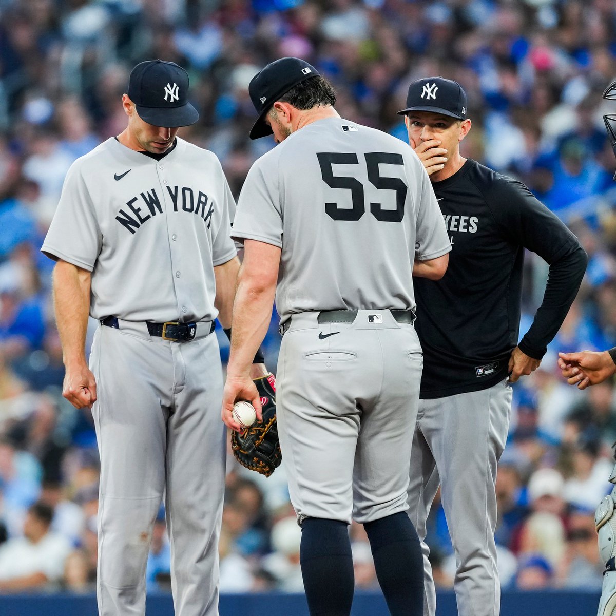 TalkinYanks's tweet image. Yankees are 4 games back of first place in the AL East, their largest deficit since the end of the 2023 season