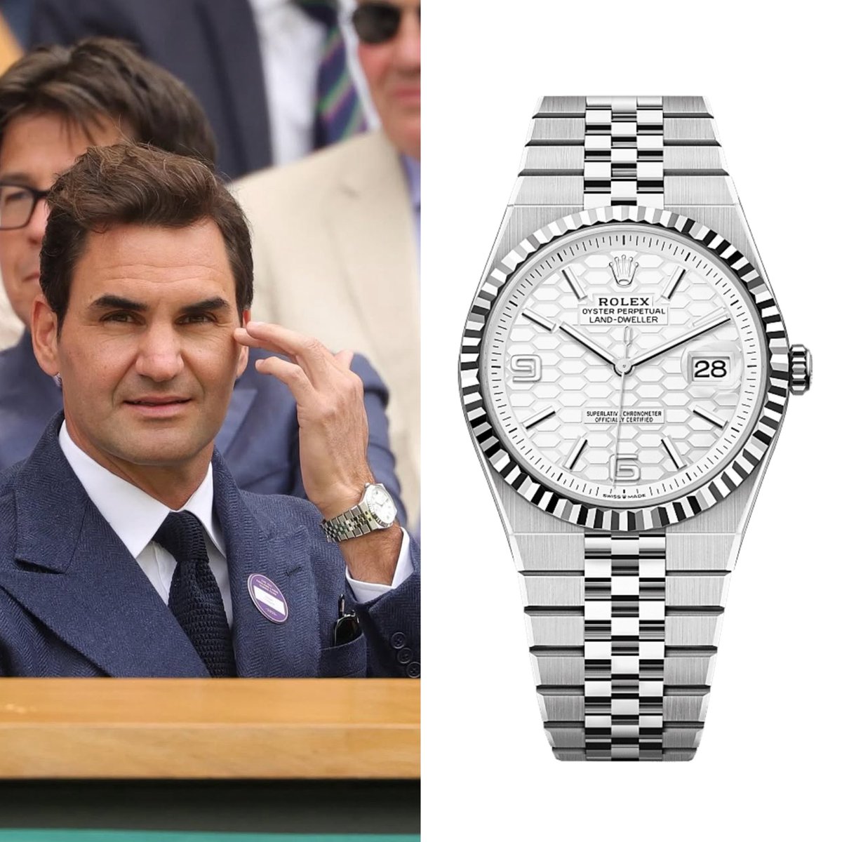bot31676934's tweet image. ロジャー・フェデラー

ロレックス　ランドドゥエラー 40

定価:約226万円