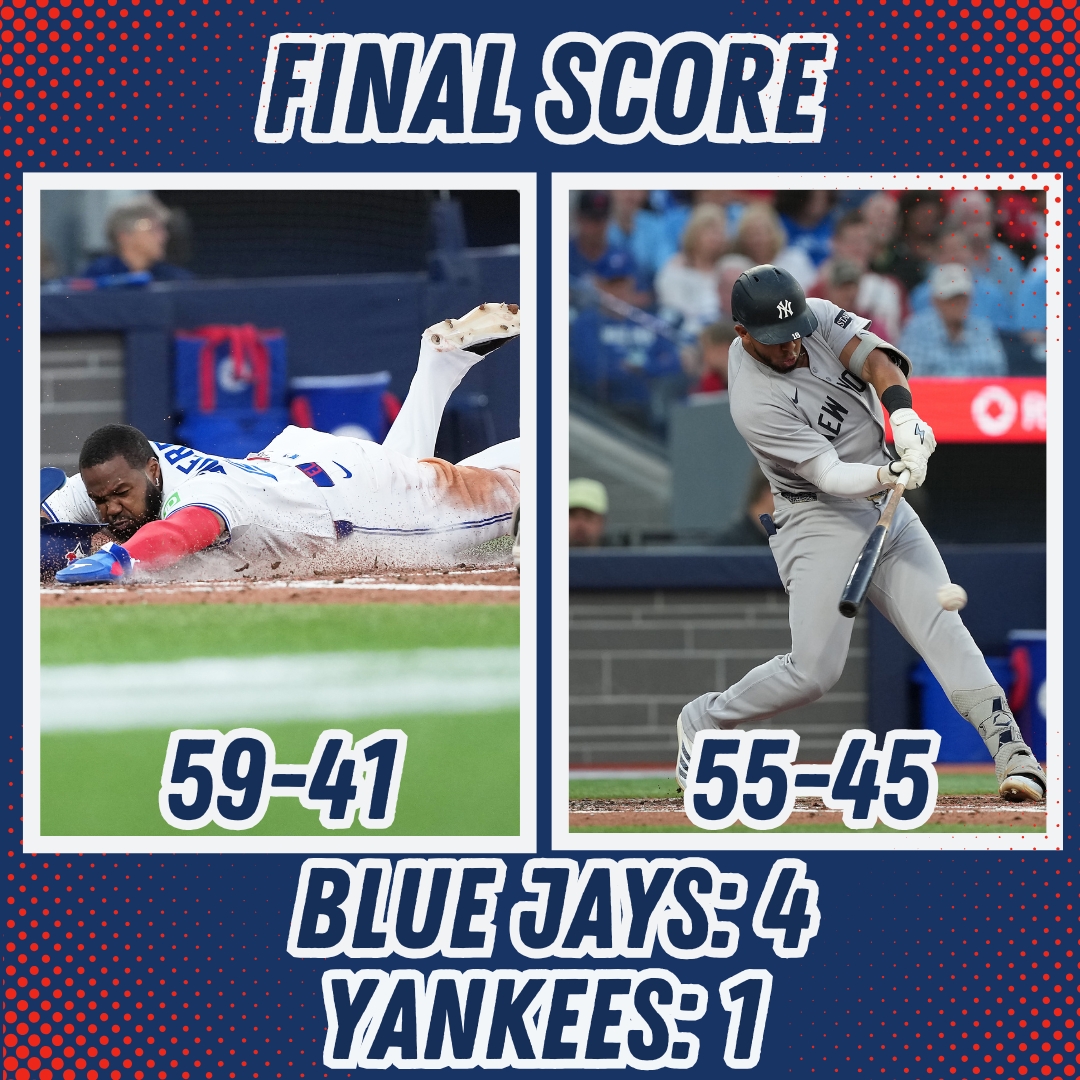 What a game by your #BlueJays as they get their record-setting 11th straight home win, as they defeat the #Yankees 4-1. Great outing from #Gausman and a great save from #JeffHoffman