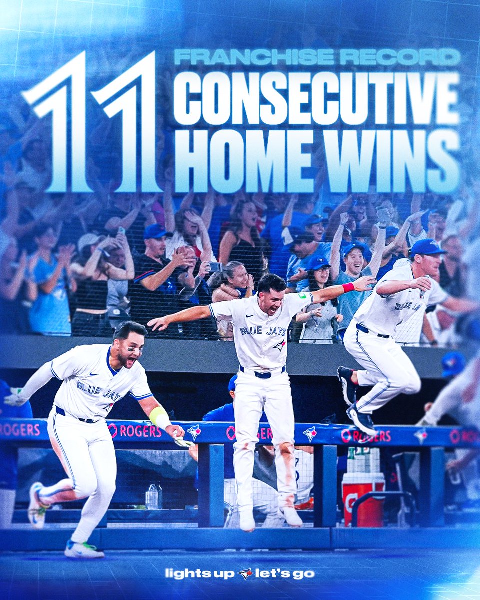 BlueJays's tweet image. The longest winning streak at home. EVER. #lightsupletsgo