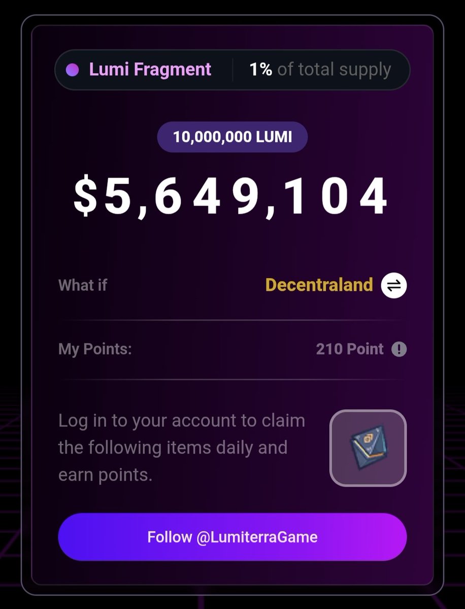 Claim! Claim! Claim Lumi Fragment👌 <a href="/LumiterraGame/">Lumiterra (mainnet arc)</a> 

#Lumiterra