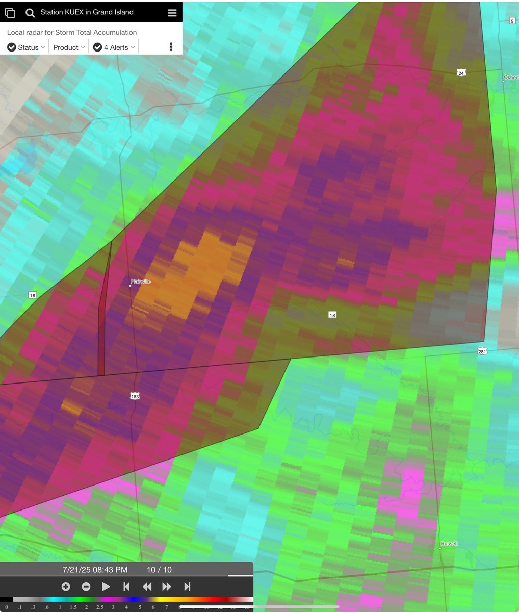 devinspears's tweet photo. @ksufearless NOAA shows a decent chunk 7in plus rain in your area. https://t.co/t0ZI6c7RAB