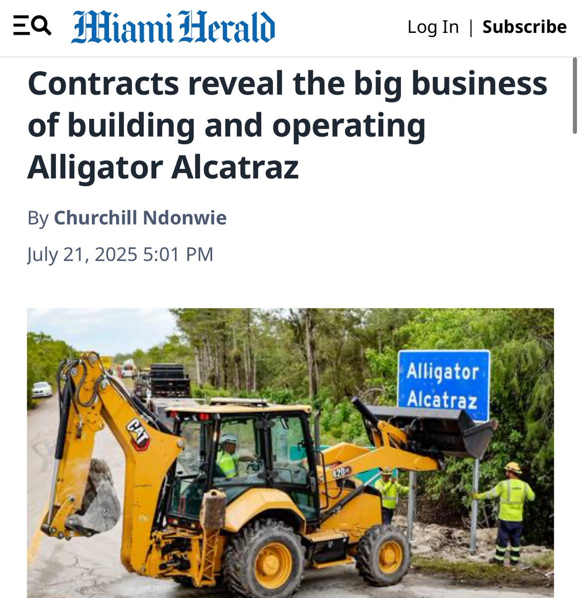 TheTNHoller's tweet image. Caging human beings isn’t just cruel, it’s also very profitable. (Just like in Tennessee)
“the DeSantis administration has already committed more than $200 million to private contractors”
miamiherald.com/news/local/imm…