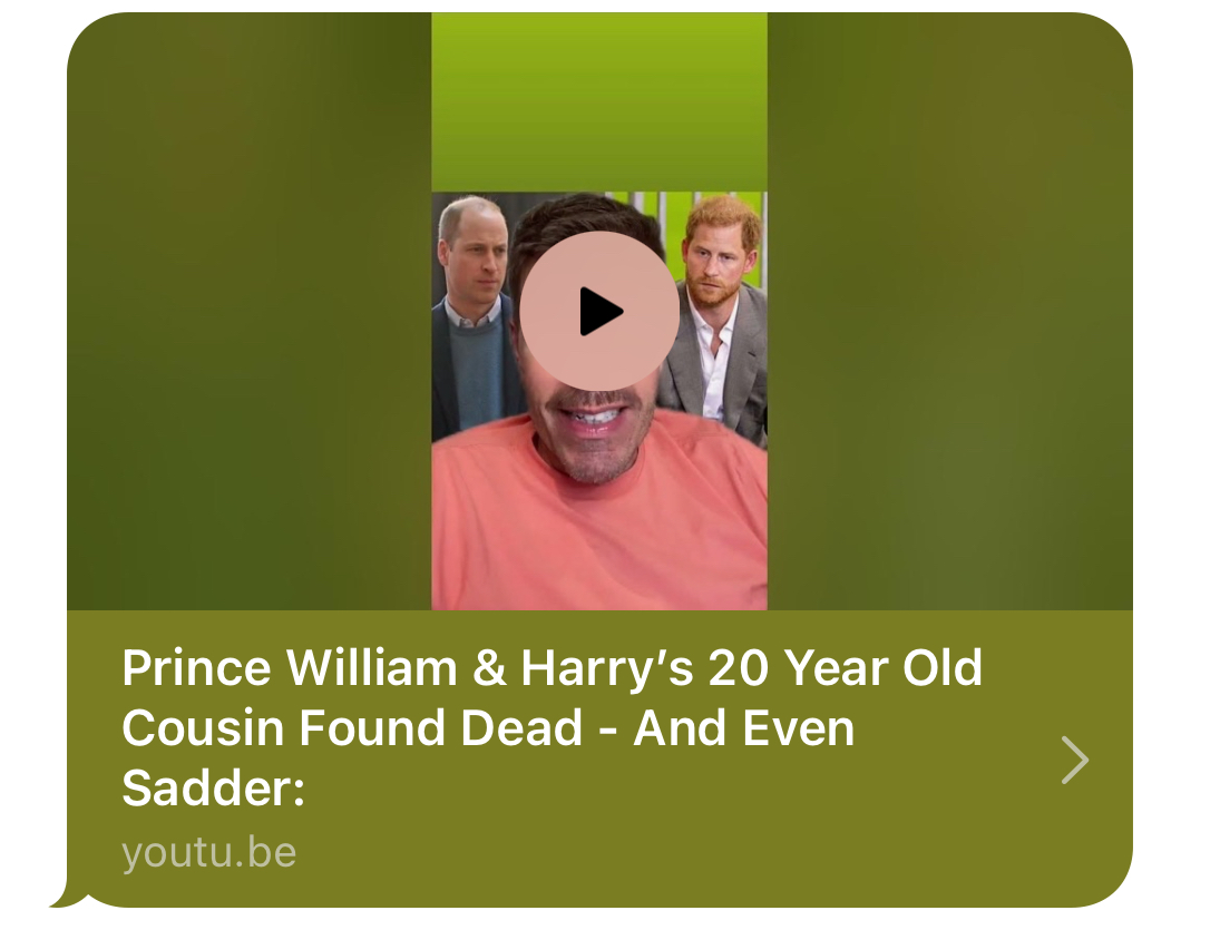 PerezHilton's tweet image. #PrinceWilliam & #PrinceHarry’s 20 year old cousin found dead - and even sadder: youtu.be/J58Eg7watpY