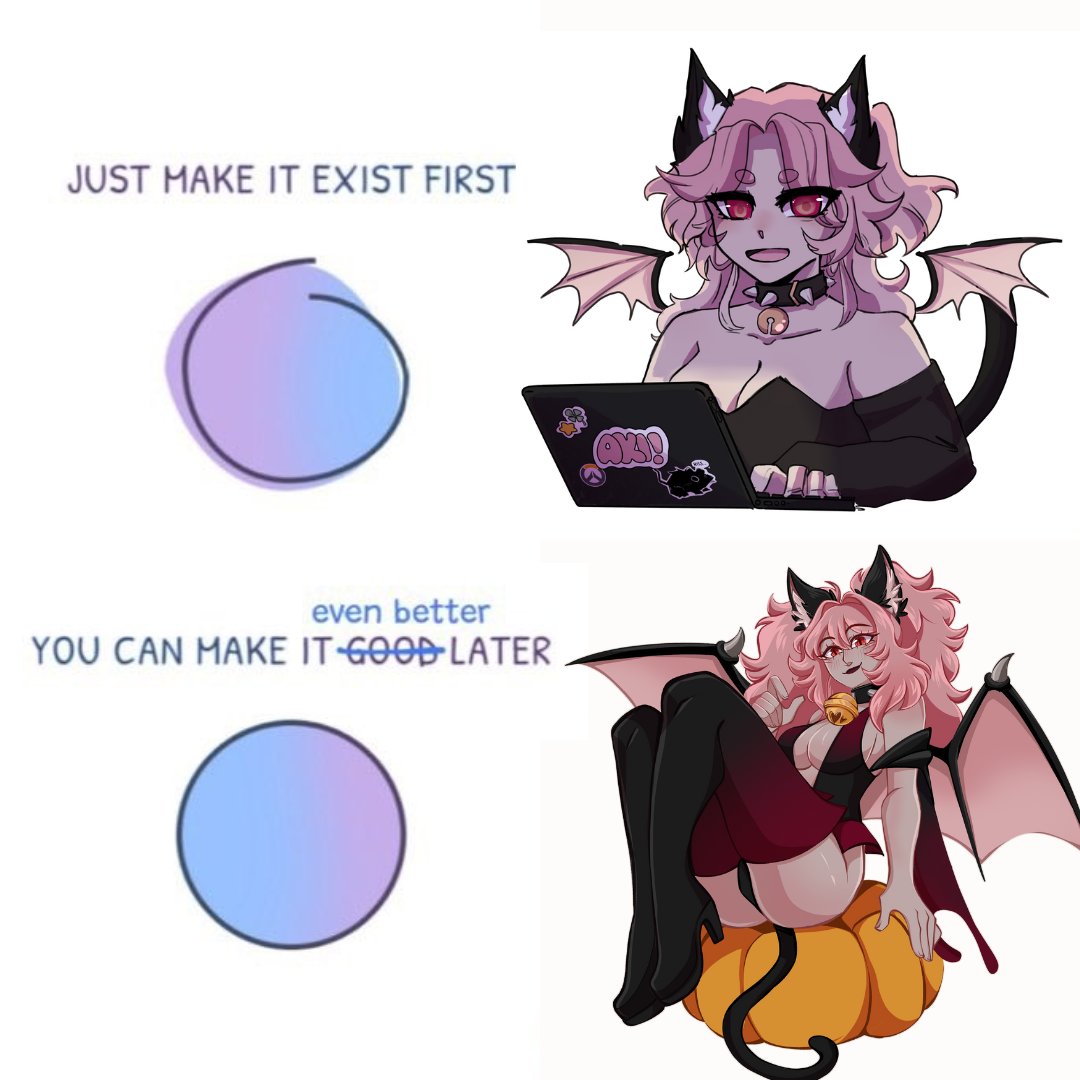 aki_ayamu's tweet image. I'll never forget my sweet little pngtuber, but it is so wonderful to see how far I've come and see that reflected in the little ways my character has changed🖤