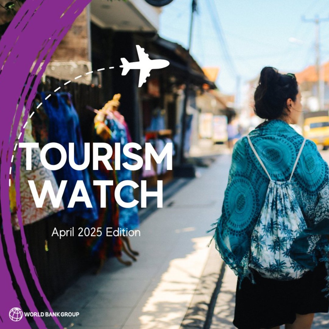 WorldBank's tweet image. Despite headwinds, strong demand and aviation growth are fueling expansion in 2025.
Explore the latest insights on sustainable tourism in the Caribbean and job-creating tourism projects in Indonesia in this edition of the @WorldBank’s #TourismWatch: wrld.bg/Hiya50WsTIb
