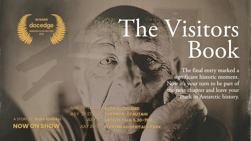The Visitors Book: Turn the Pages of History
Step into Antarctica’s legacy through the lens of photographic alchemist Rewa Rendall. This powerful exhibition brings to life the stories of explorers like Scott and Shackleton. 
See The Visitors Book all week at Turanga Library.