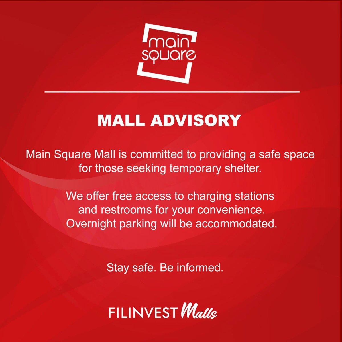 SOUTH HACK: SOUTHIE MALLS offering TEMPORARY SHELTER for those affected by the heavy rains. 

Stay safe and dry, Southies!☔️🙏🏽 

#SouthAlerts