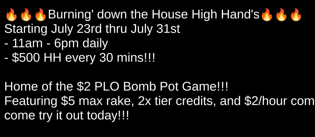 A_Rich_VERIFIED's tweet image. 💥 New Promo at Planet Hollywood Poker!
Starting July 23: $500 High Hands every 30 mins from 11AM–6PM
Big hands = Big cash.
#PlanetHollywoodPoker #VegasPoker #HighHands