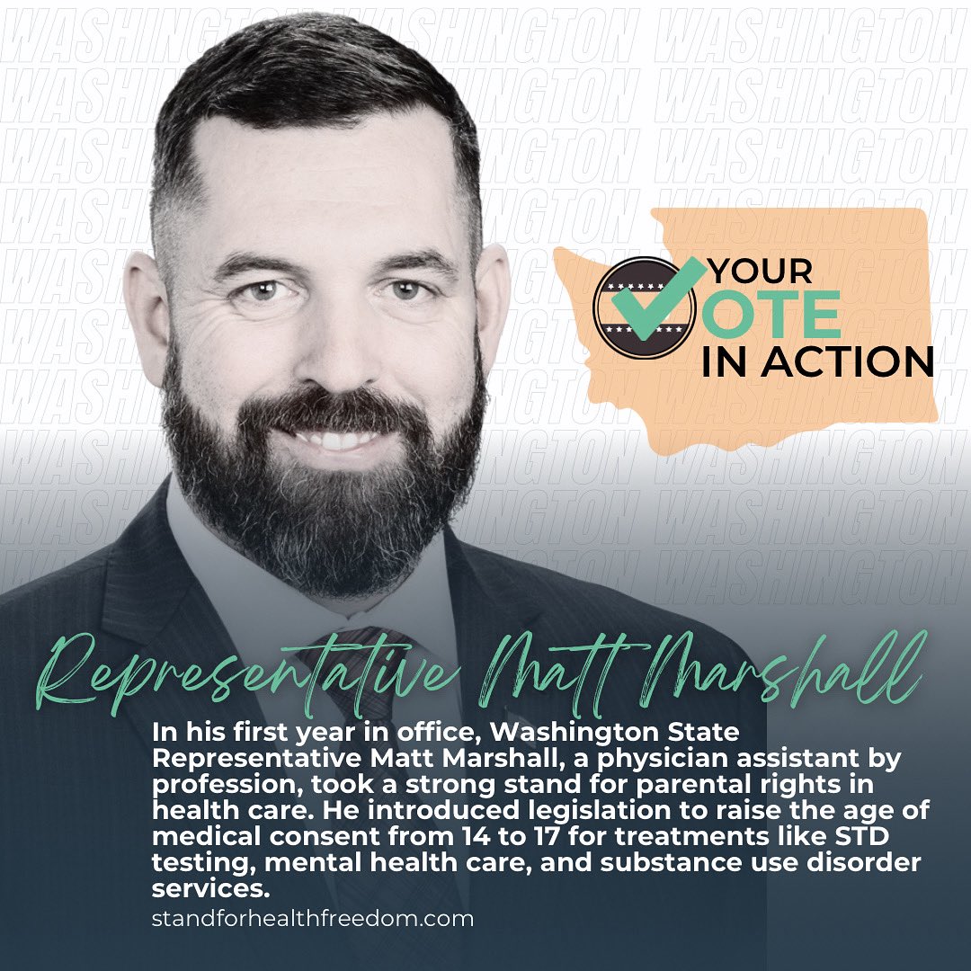 standforhealth1's tweet image. ✅𝗥𝗲𝗽𝗿𝗲𝘀𝗲𝗻𝘁𝗮𝘁𝗶𝘃𝗲 𝗠𝗮𝘁𝘁 𝗠𝗮𝗿𝘀𝗵𝗮𝗹𝗹 - 𝗪𝗮𝘀𝗵𝗶𝗻𝗴𝘁𝗼𝗻
Change doesn’t happen until it’s voted in. This is 𝙔𝙤𝙪𝙧 𝙑𝙤𝙩𝙚 𝙞𝙣 𝘼𝙘𝙩𝙞𝙤𝙣!
In his first year in office, Washington State Representative Matt Marshall, bringing firsthand experience as…