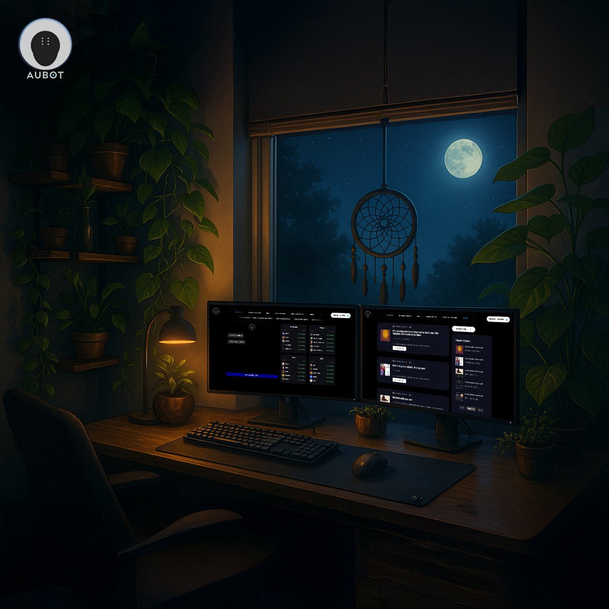 Aubot_tech's tweet image. Beyond the glow of your screen, a new era of crypto engagement awaits. AUBOT empowers you with more than just AI features; it&apos;s a vibrant discussion forum where every crypto enthusiast finds their voice. Experience the future, together. #AUBOT #CryptoAI #CommunityDriven