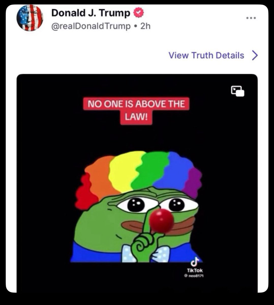 Honk Honk 🤡🌎

<a href="/realDonaldTrump/">Donald J. Trump</a> the president of The United States gets it.

Do you?