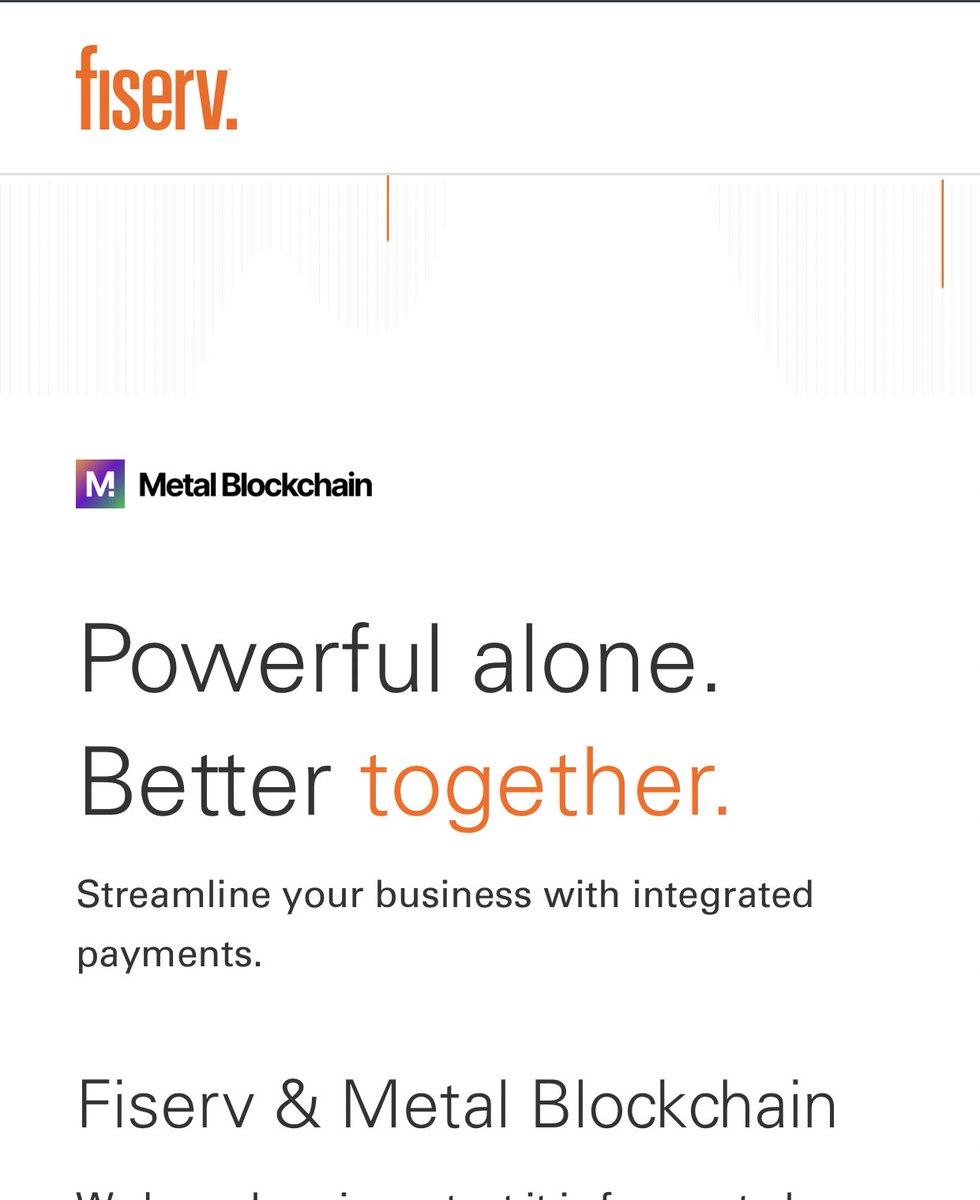 Fiserv 🤝 Metal Blockchain 😏

isvpartner.fiserv.com/signup/metalbl…