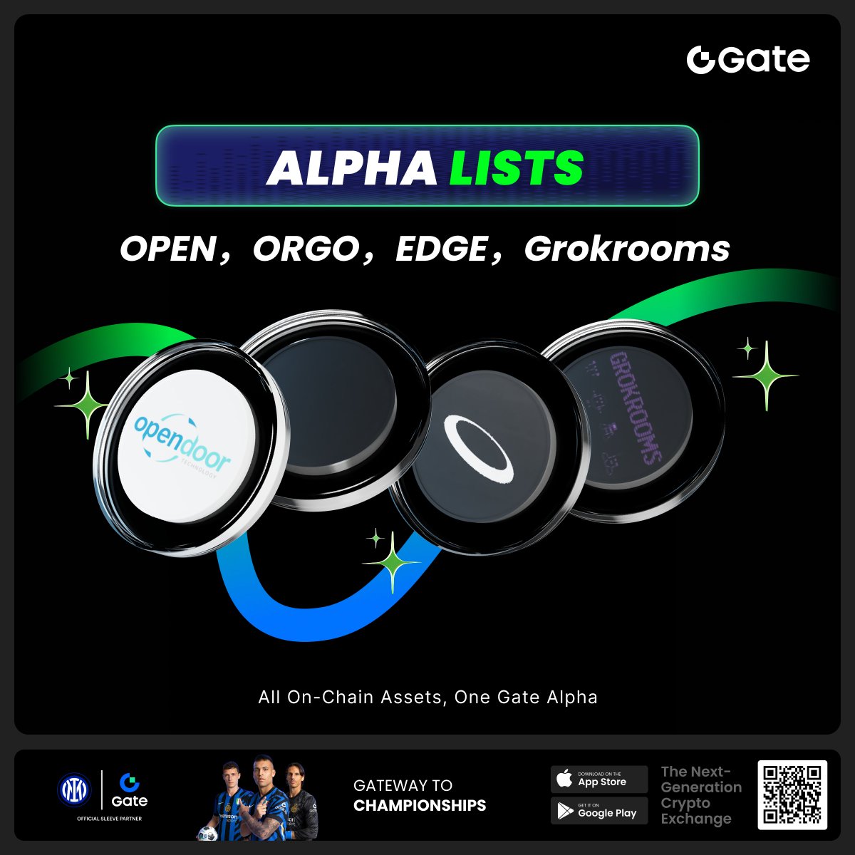 GateioAlpha's tweet image. 🔥 Fresh listings on Gate Alpha: $OPEN, $ORGO, $EDGE and $Grokrooms
Trade early. Earn Alpha Points.
Stay ahead of the curve.
Discover the next narrative now on Gate Alpha — Gate’s one-stop on-chain trading portal
gate.com/alpha