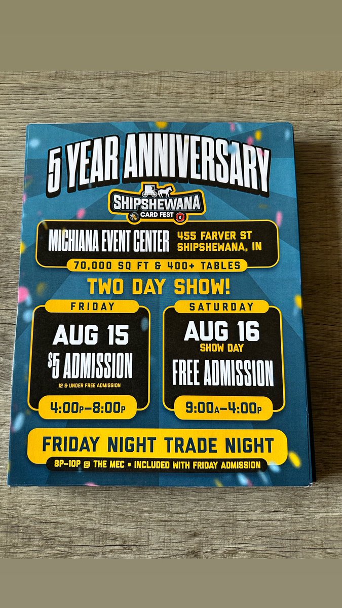 shipshewanacard's tweet image. So excited for this one!!!
Nearly 500 tables!!!