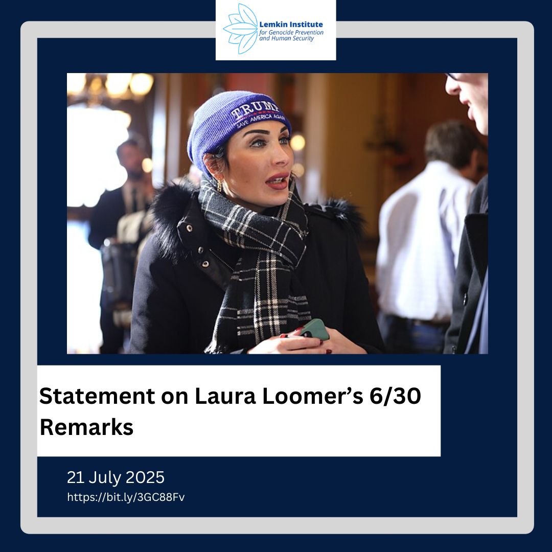 LemkinInstitute's tweet image. The Lemkin Institute for Genocide Prevention and Human Security condemns far right activist and Trump associate Laura Loomer’s praise for Florida’s “Alligator Alcatraz” migrant detention center.
On June 30, 2025 Loomer remarked on X (formerly Twitter) that “Alligator lives…