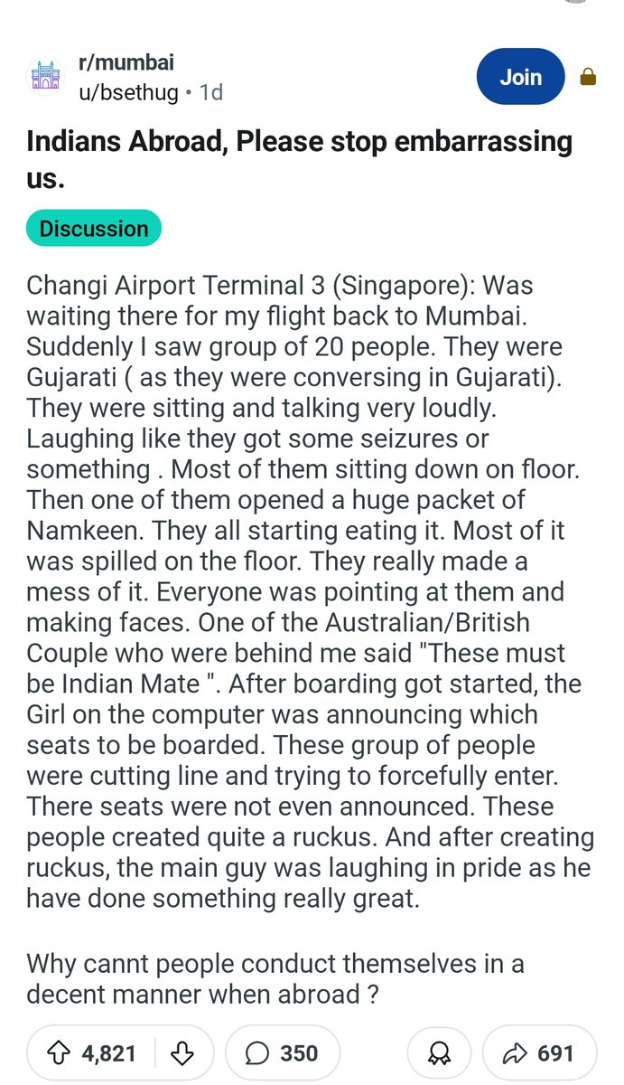 KantInEastt's tweet image. Indians are hated because of how certain Gujjus carry themselves abroad
