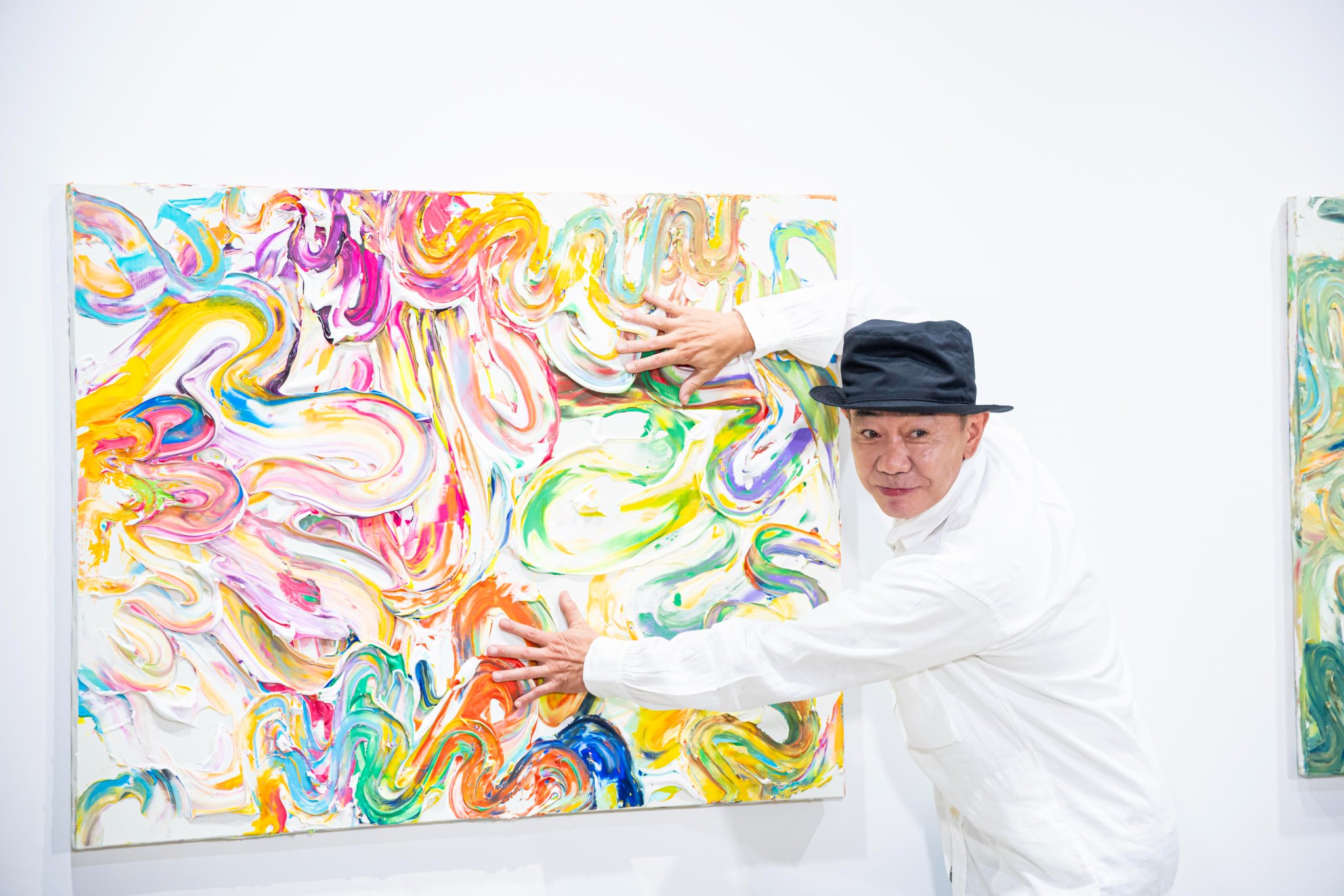 木梨憲武展　メラニンプレート 木梨憲武展 Timingー瞬間の光りー」 REACH OUTコーナーなど一部