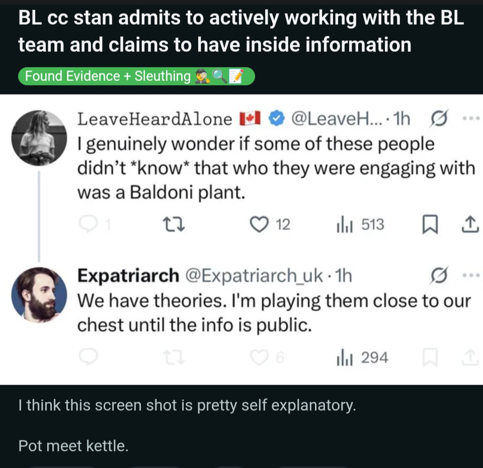 Expatriarch_uk's tweet image. If you want to know how Baldoni stans are doing after news Baldoni is now being sued for insurance fraud....
They think I'm a paid asset because I said "we".
So the answer is: not well at all.