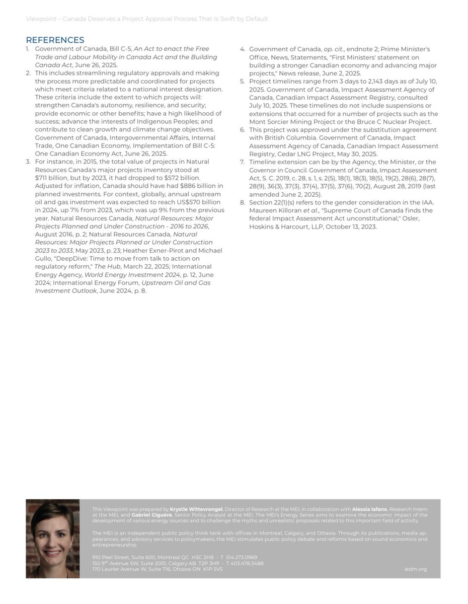 Sflecce's tweet image. A great read and collab by team member @AM_Iafano, along with other leaders from @iedm_montreal, calling for unprecedented speed and maximum deadlines on government permitting and approvals on national infrastructure projects.
It's exactly why Ontario legislated "One Project,…