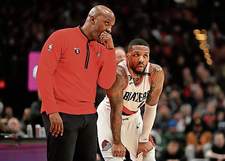 AaronJFentress's tweet image. “I told him that this year, he’s going to be the highest-paid assistant coach in league history because I’m going to put him to work every day.” – Blazers coach Chauncey Billups on Damian Lillard’s return. Lillard won’t play until the 2026-27 season.
#RipCity