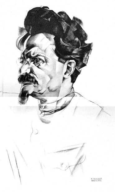 wokeshevik's tweet image. Portraits of Leon Trotsky by Yuri Annenkov
