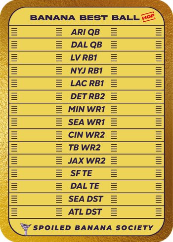 FFLinx's tweet image. On a roll at @SBSFantasy and got in a HOF draft...how did we do?
