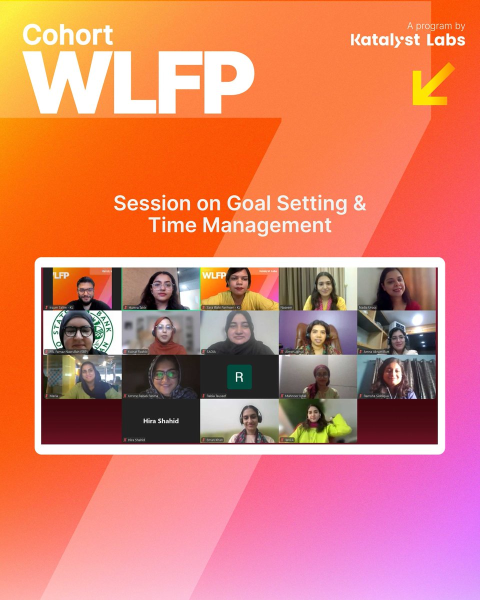 Naseem Kouser, Lead Software Engineer at <a href="/folio_3/">Folio3</a>  Pakistan, joined us to mentor the fellows of Women Leadership Fellows Program Cohort 7 on Goal Setting and Time Management.

#katalystlabs #folio3 #wlfp