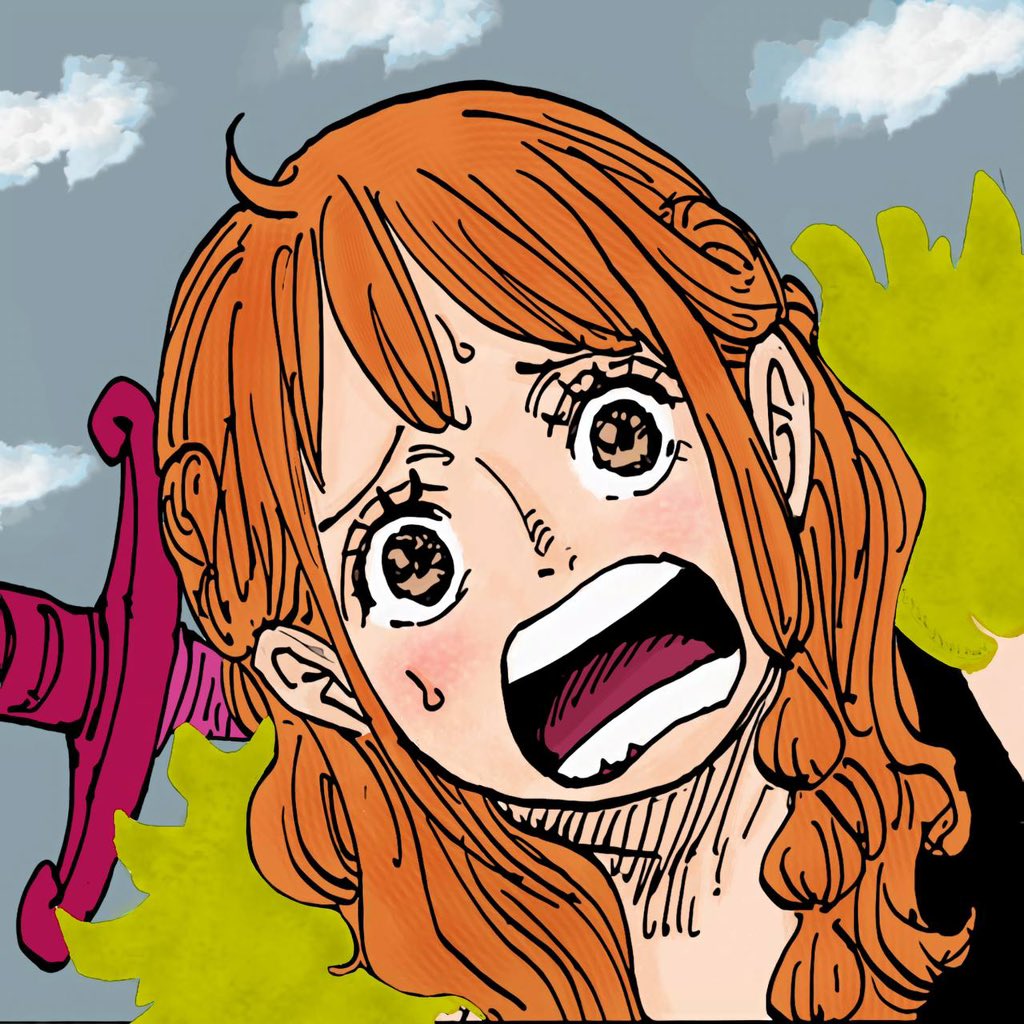 louraiiii's tweet image. #ONEPIECE ||#nami 🎨
صباح الخير 
وانا قاعده ألون البانل هذا قاعده احس فيه شي ناقص دققت في التلوين بعدين لاحظت 
اودا مو راسم قلاده نامي؟!