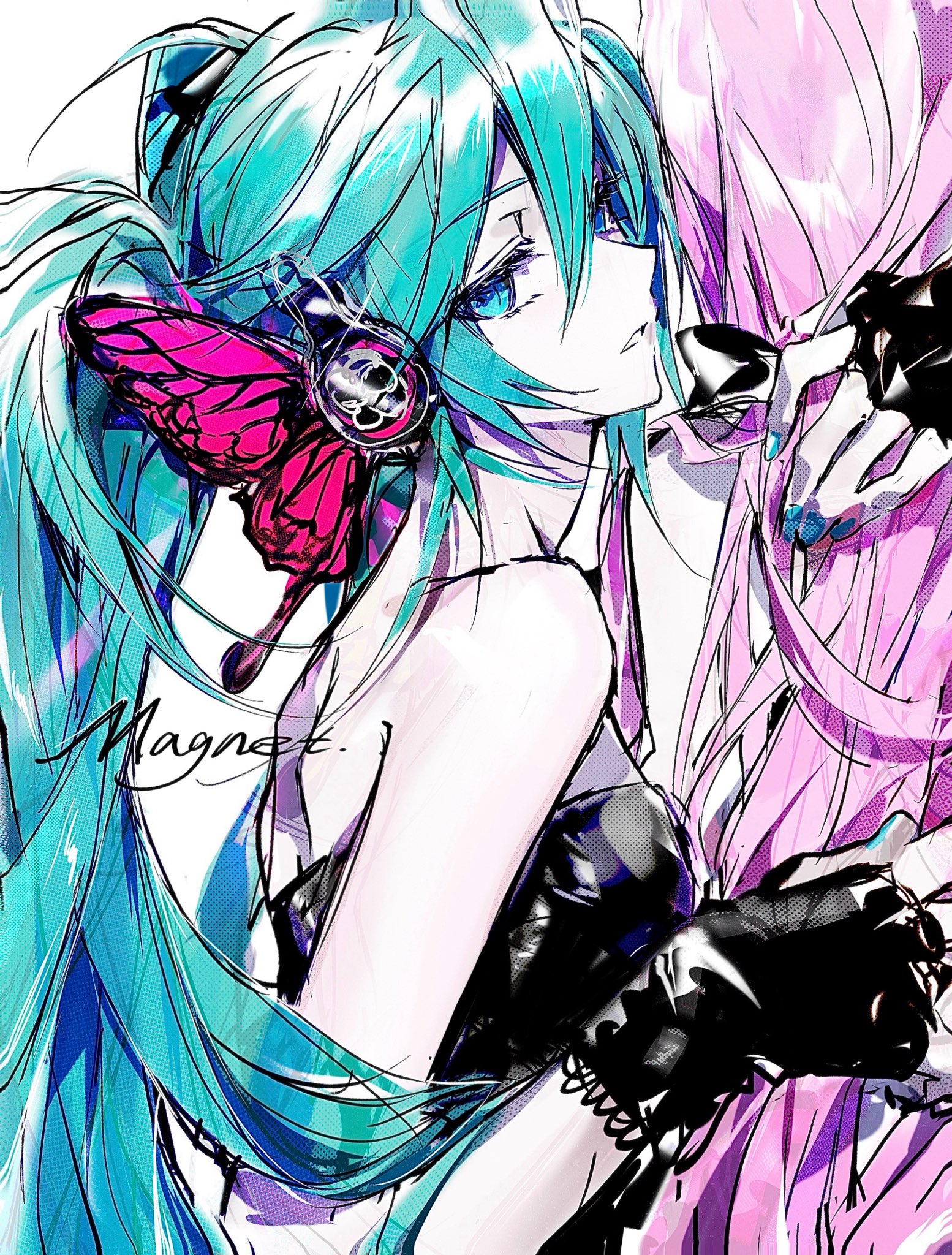 jtwm　手描き　イラスト　リクエスト 𝙬𝙤𝙧𝙠𝙨 〗 4ピースロックバンド ねぐせ。 @neguse__