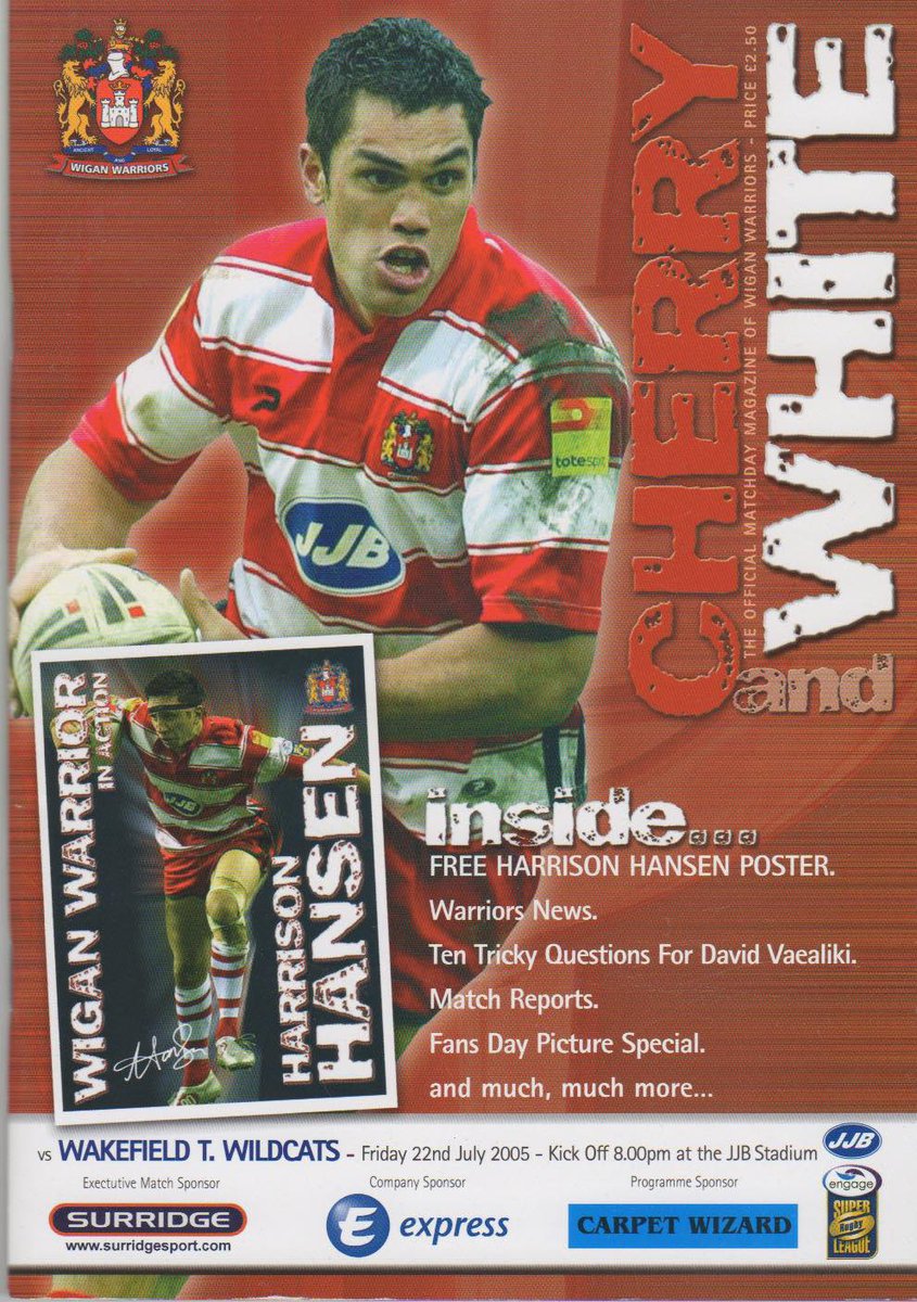 TrinityHeritage's tweet image. 📌 On This Day in History:
🗓️ 22nd July 2005
🏉 Wigan 28 Wakefield Trinity 34
🏆 Super League
👨👨👧👧 9,021 at JJB Stadium
Neither side were in the play off positions 20 years ago but it was an enthralling game … Trinity leading 22-12, then Wigan 28-22 before a last minute David…