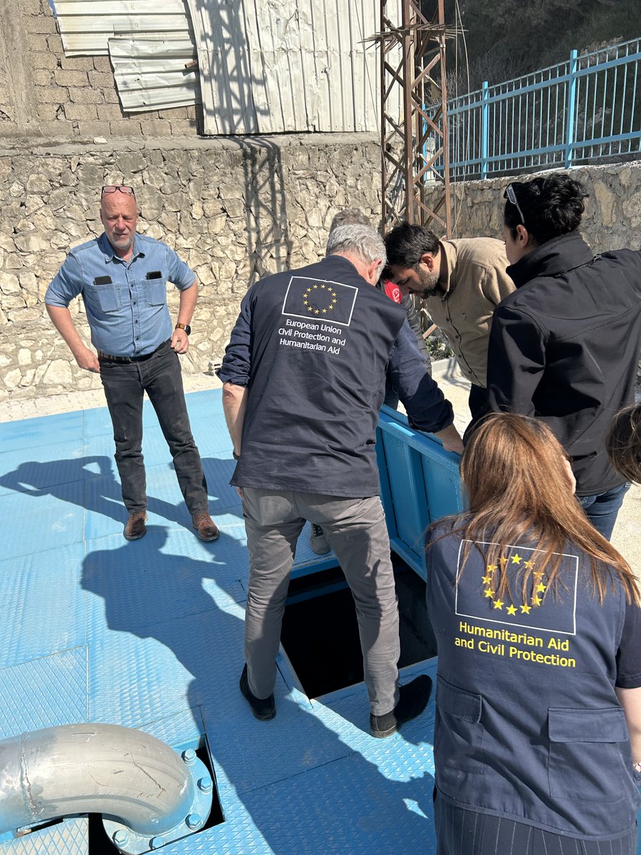 echo_Europe's tweet image. The 2023 earthquakes in Türkiye significantly damaged water infrastructure in Hatay.
Thanks to EU funding, @IOMTurkiye rehabilitated a water💧pumping station to ensure an adequate clean water supply to more than 25,000 residents of temporary accommodation centers in Hatay.