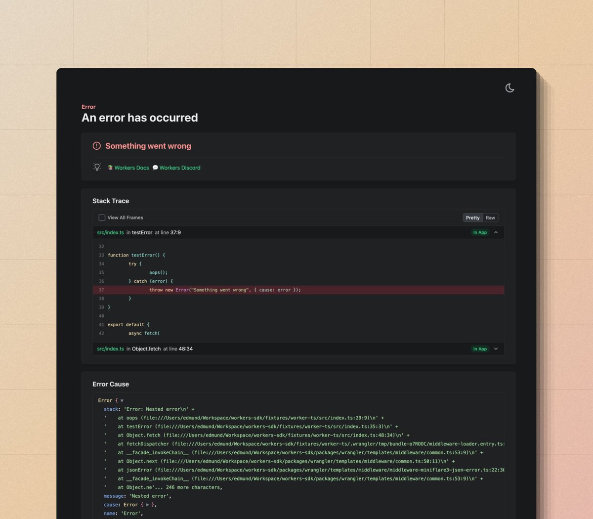 Miniflare from <a href="/CloudflareDev/">Cloudflare Developers</a> is now using Youch v4 💪

github.com/cloudflare/wor…