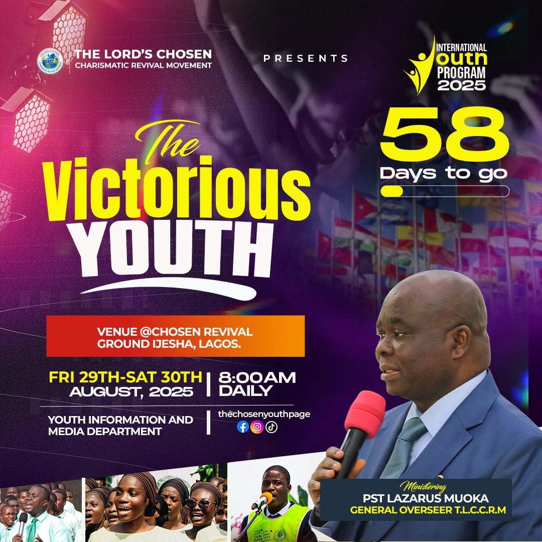 Mikenass's tweet photo. Its happening again 29th and 30th @ the Lord's chosen charismatic Revival ministry Ijesha Revival Grounds Lagos 
THE VICTORIOUS YOUTH https://t.co/xwgrJ5ad11