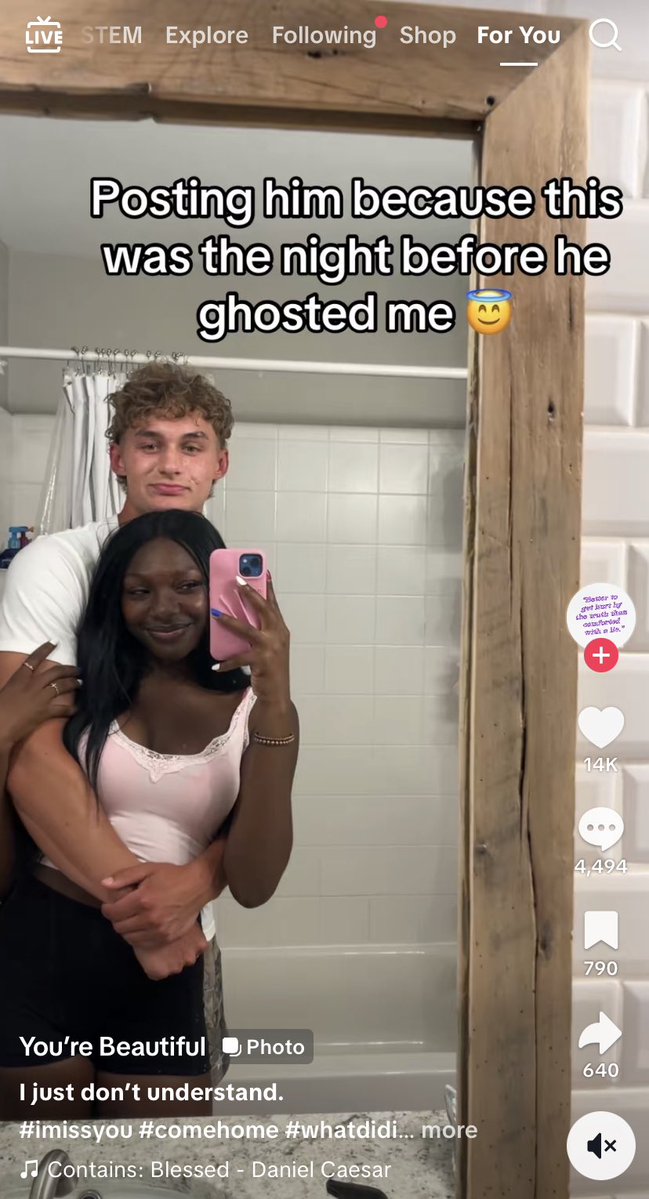 BanisMajor's tweet image. Swirler gets fucked & ghosted— then decides to share a souvenir on TikTok