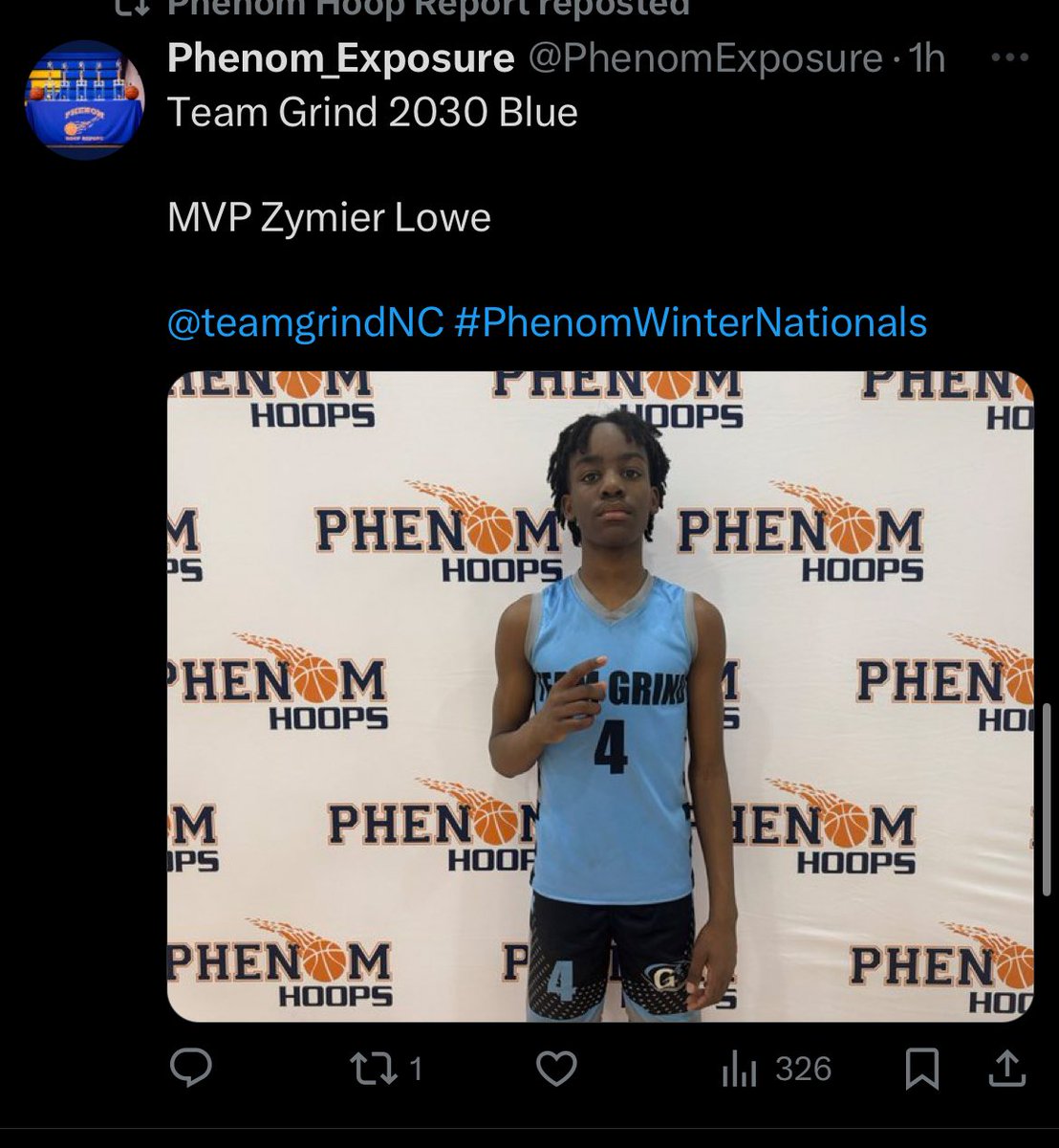 ZymierLowe's tweet photo. MVP with 18 pts and 3 steals to lead us to championship game. https://t.co/twFIJnPzPD