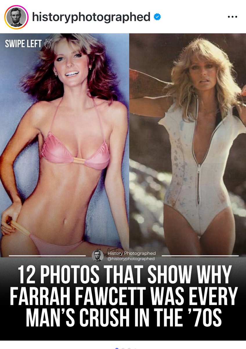 busblog's tweet image. Far be it from me to tell an IG account with over 8 million followers how to do things,
but why wouldn’t you delete your post and start over when you realize you’re too young
to know the difference between Cheryl Tiegs and Farrah Fawcett?