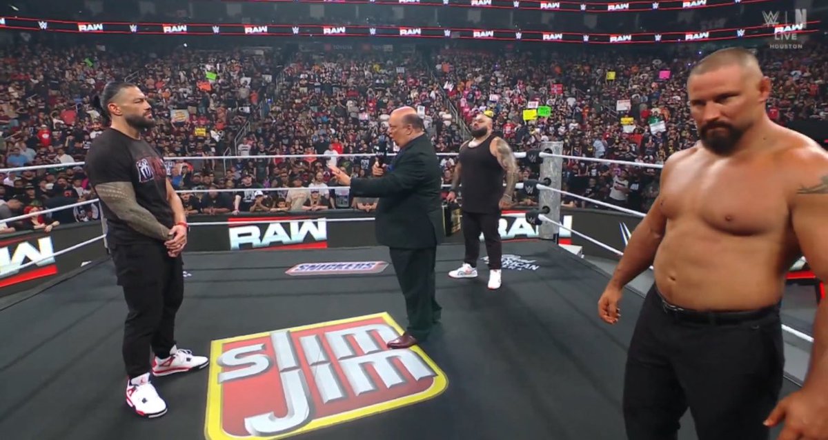 WrestleOps's tweet image. Heyman says Seth Rollins is going to be out of action for a “long, long time.”
#WWERAW
