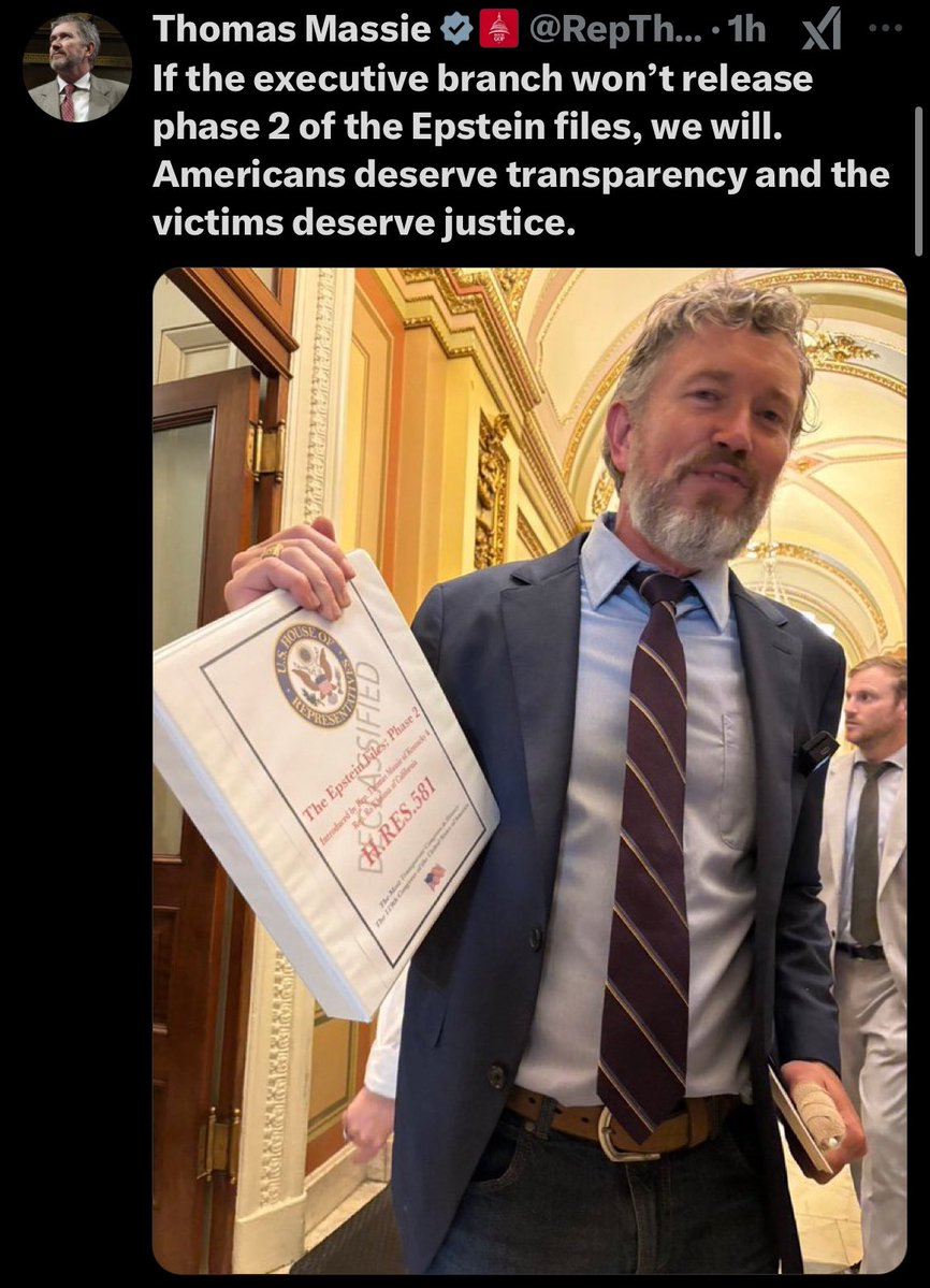 HanShawnity's tweet image. Just curious, has Thomas Massie pushed for the release of the "Epstein files" during the Biden years? Has he ever even demanded its release prior to two months ago?