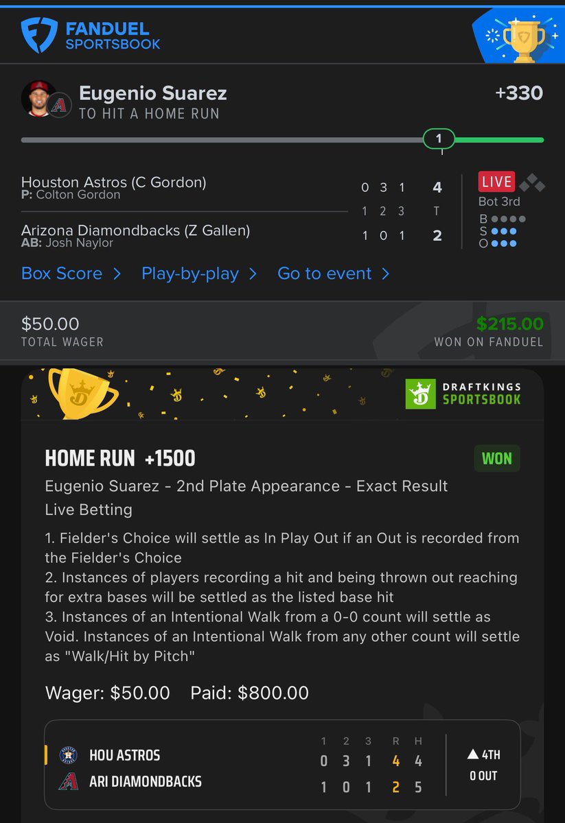 trigrdanX's tweet image. So at first I was like ok, FD let’s do this! Then I said DK, what you got for me? @onlyparlays_ is the man!