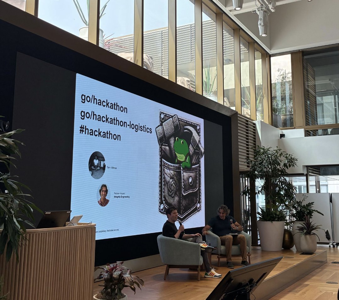 pedramkeyani's tweet image. We just kicked off another Hackathon at @OpenAI and the energy is palpable.
Innovation and shipping are at the heart of our culture, and hackathons take that momentum to the next level. Can’t wait to see what this teams creates.