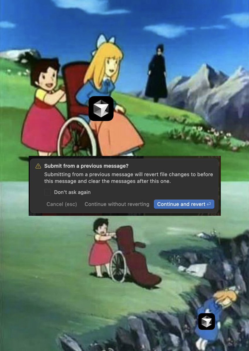 adamcohenhillel's tweet image. How it feels to revert a very long Cursor context window because we got nowhere and it is time to go back to an earlier checkpoint