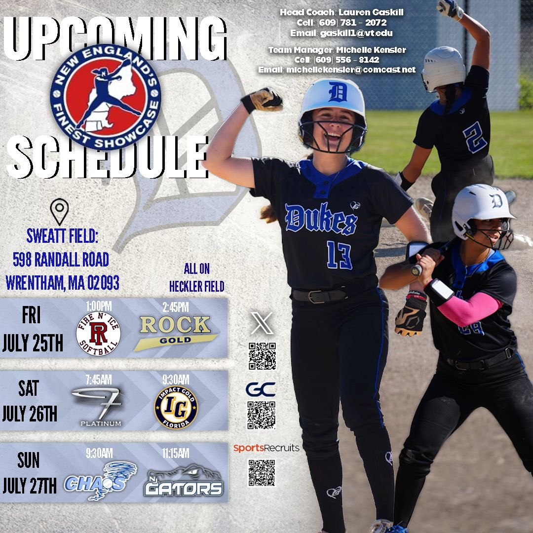 One last run this summer 🥎 Off to Massachusetts for New Englands Finest—time to leave it all on the field! 💪 #SoftballSeason #NEFinest #GoDukes #PutYourDukesUp <a href="/DukesGold/">Lady Dukes Gold Gaskill</a> <a href="/Maine_Softball/">Maine Softball</a> <a href="/mackenziebeyer3/">Mackenzie Beyer</a> <a href="/kimberlyns19/">Kimberly Stiles</a>
