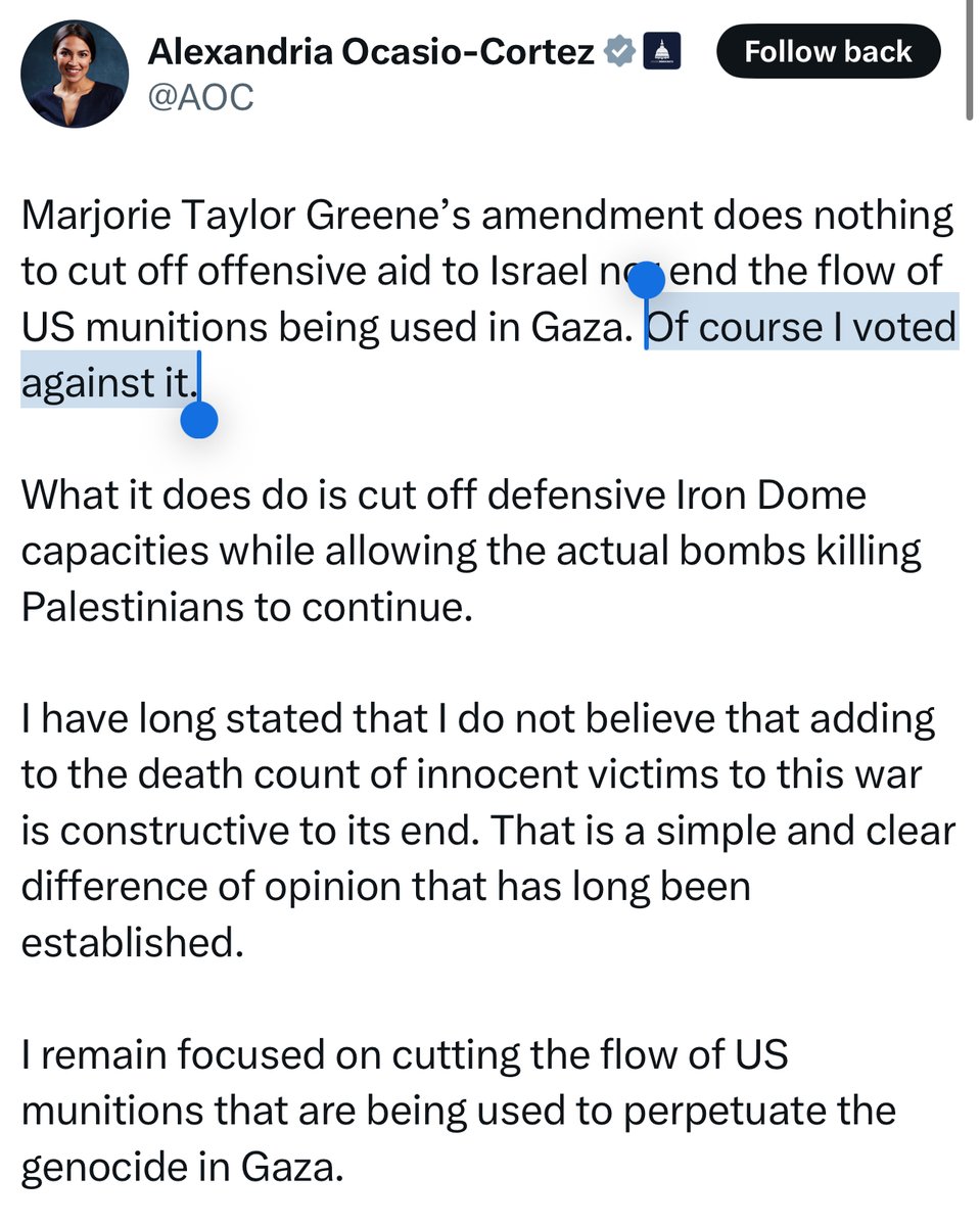 m7mdkurd's tweet image. AOC adopted a smug posture to justify her indefensible vote to send more money to the Zionist regime. Her indifferent tone was not incidental. By saying “of course I voted no,” as if this were a political no-brainer, she’s attempting to revive a defunct electoral adage: that…