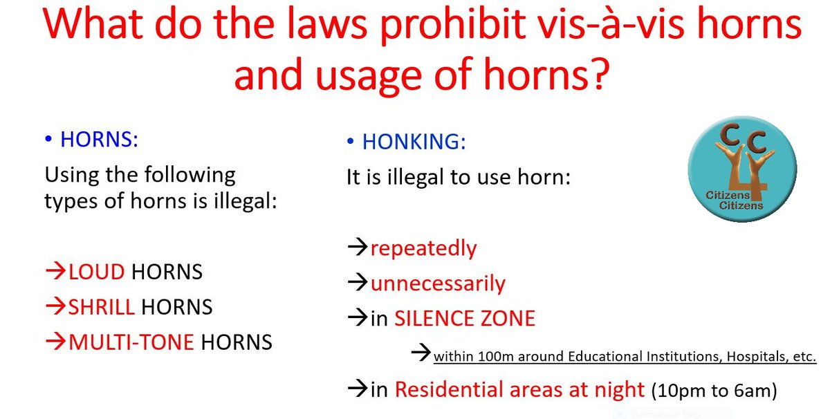 rajdugar's tweet image. Sincere thnx to @masaleemips @DgpKarnataka for concern reg #VNP #VehicularNoisePollution
We have been requesting for Action as per Law against all NON-COMPLIANT HORNS &to start with immediate Action against MULTI-TONE HORNS which are ILLEGAL.
Reduced VNP=Better Q of L for all