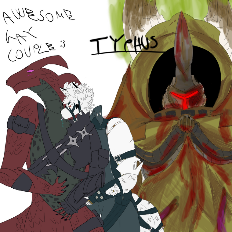 DDead10900's tweet photo. fantastic gay couple:3333
And typhus…
#ZZZ 
#Fortnite 
#warhammer40k 
#Memes https://t.co/LzxFx9gTEO