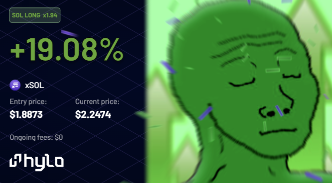 📈 SOLANA ON FIRE!
Went long with Hylo? Then you're feelin’ that peaceful green glow right now 💚
🔥 +19.08% profit on xSOL Long (x1.94)
🟢 Entry: $1.8873
💰 Current: $2.2474

<a href="/hylo_so/">Hylo</a>  #Solana #xSOL #DeFi #CryptoGains #Leverage