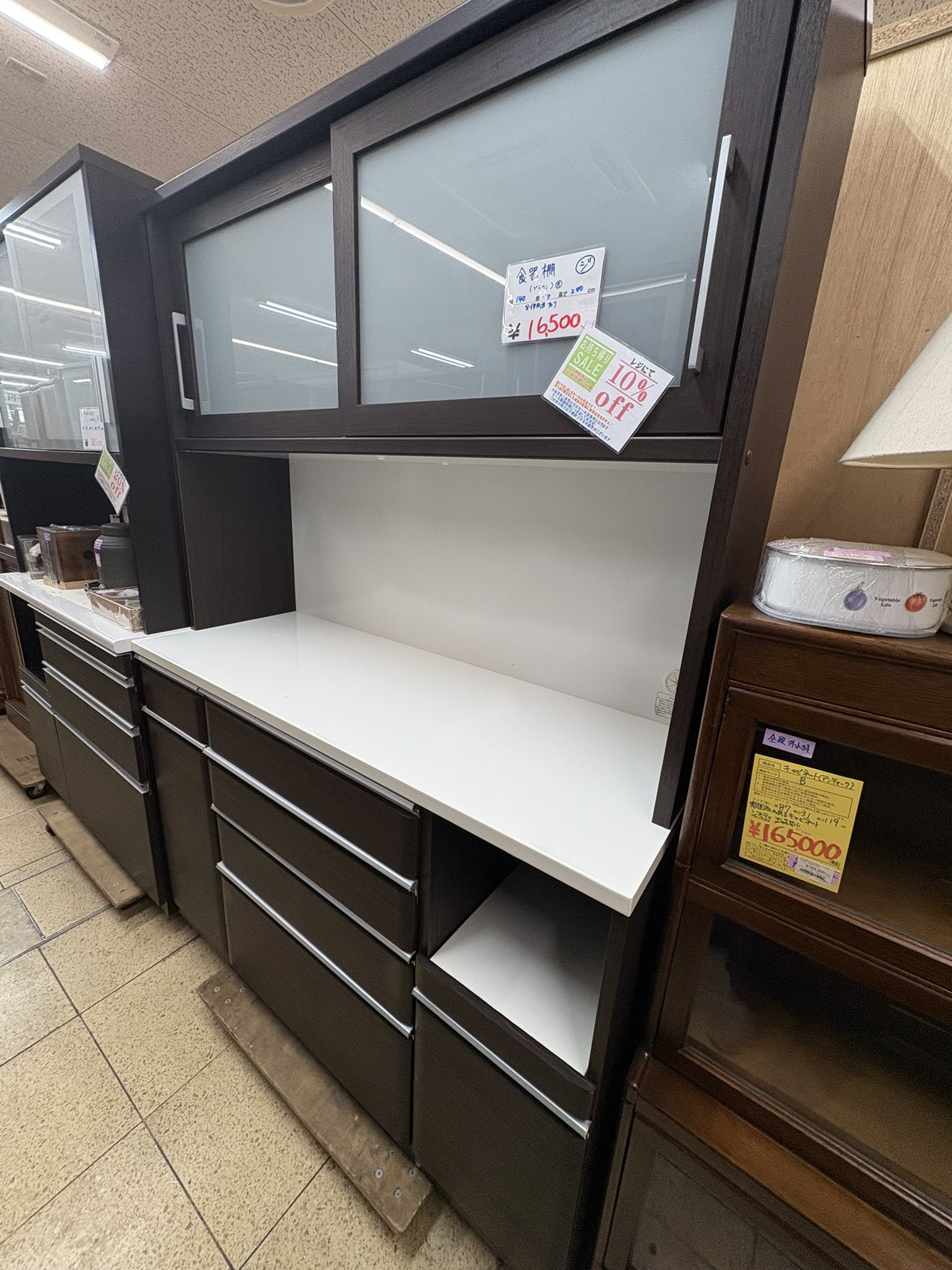 リユースマン倉敷 ニトリ キッチンボード ブラウン キッチン収納 棚